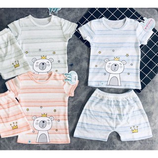 Little Love-Bộ cộc tay kẻ in hoàng tử  cho bé từ 9 tháng đến 3 tuổi