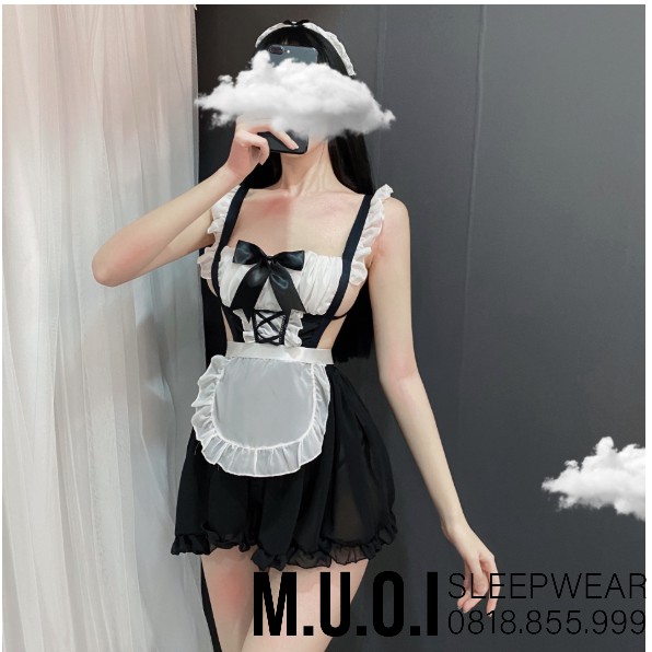 [Mã FAMARAL2 giảm 10K đơn 50K] CP001 Váy ngủ Cosplay giúp việc cao cấp QUẢNG CHÂU - Hàng có sẵn kèm video
