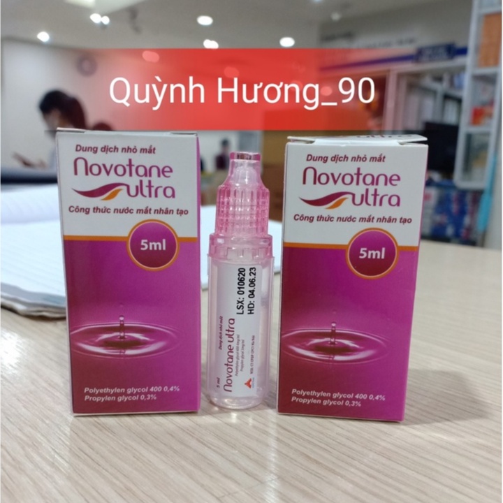 Dung dịch nhỏ mắt NOVOTANE ULTRA 5ml công thức nước mắt nhân tạo cho mắt khô mỏi