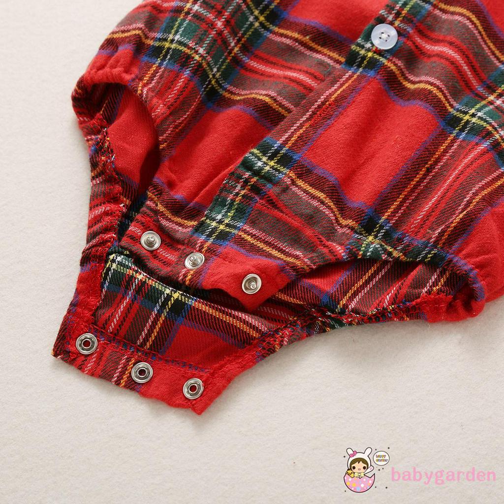 Áo liền quần tay dài họa tiết kẻ sọc caro cổ bẻ dành cho bé trai