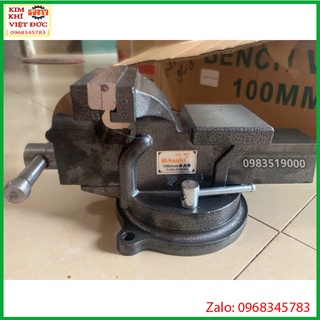 Ê tô kẹp bàn nguội xoay 360 độ Asaki AK-667 độ mở 100mm mồm rộng 100mm