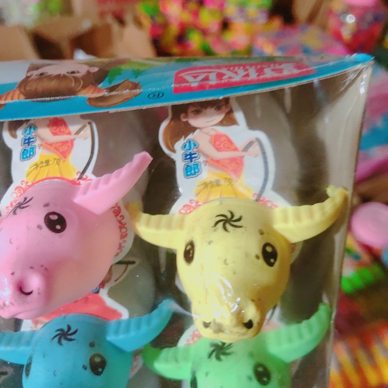 sỉ khay 30 lọ kẹo hình con trâu đáng yêu