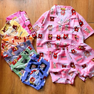 Bộ ngủ Pijama ngắn không viền Boo Boo Form Size dưới 60kg