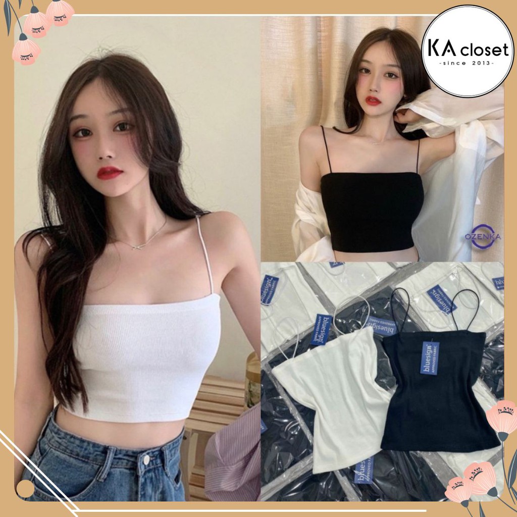 🆕 Áo dây bún KA Closet, chất thun bozip, sợi dây bún, 2 màu Đen, Trắng siêu rẻ | BigBuy360 - bigbuy360.vn