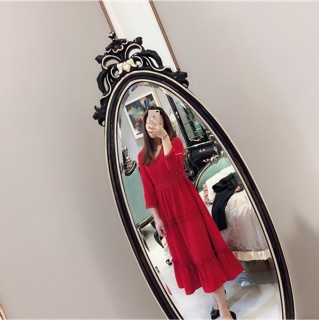 (Hàng sẵn) Váy boho đỏ dáng dài Váy maxi dài đỏ