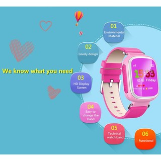 Đồng hồ thông minh có định vị GPS V80 -1 màu hồng