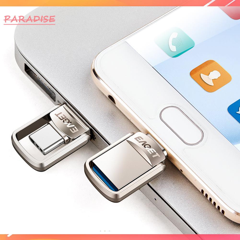 Paradise1 EAGET CU20 Metal USB 3.0 Flash Drive Memory Stick OTG Type C Mini Pen Drive | BigBuy360 - bigbuy360.vn