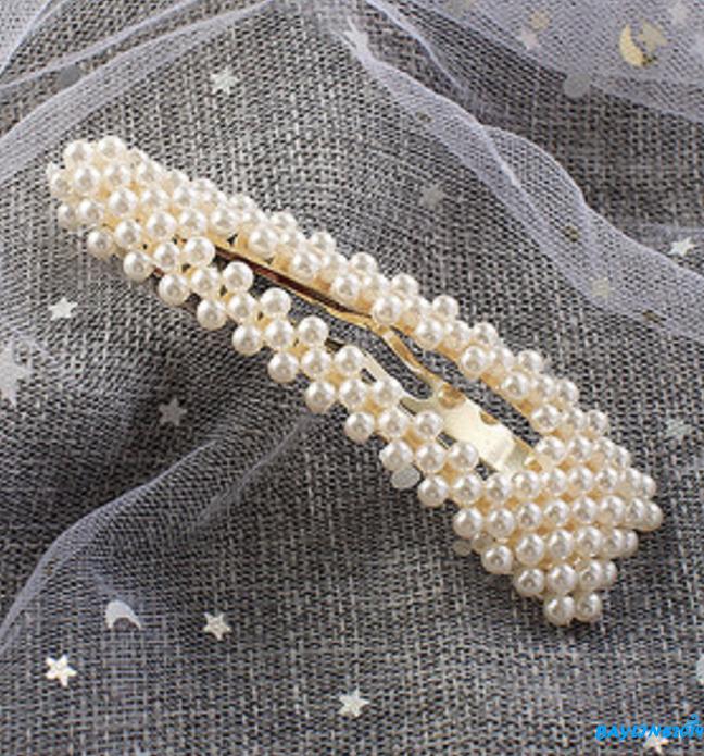 Kẹp tóc đính ngọc trai thời trang cho nữ