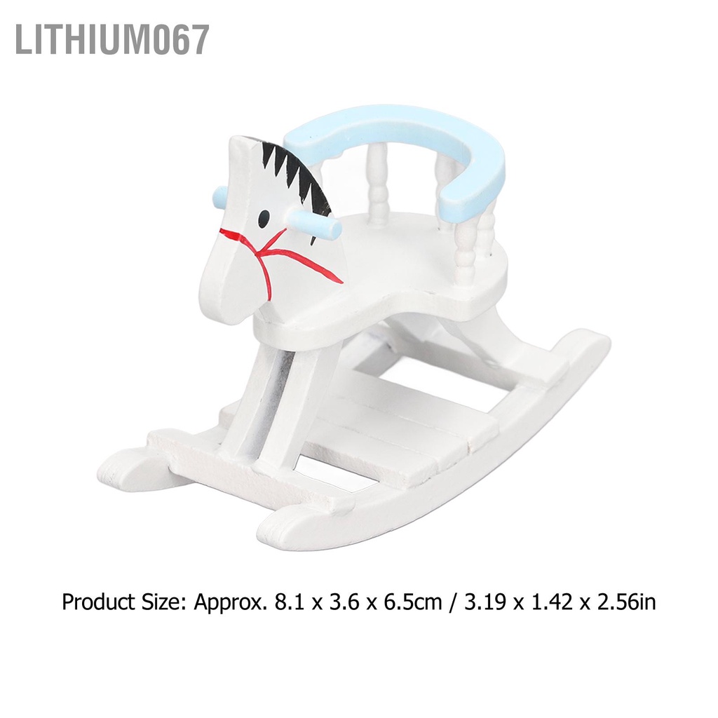 Lithium067 Nhà búp bê Bập bênh Ghế ngựa 1:12 Quy mô Phong cách hiện đại Nội thất thu nhỏ