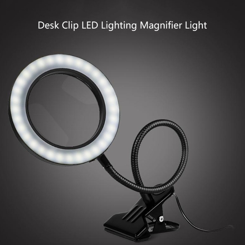 Đèn LED Kính Lúp 5X 3 Chế Độ Kèm Giá Đỡ Dùng Làm Đồ Thủ Công