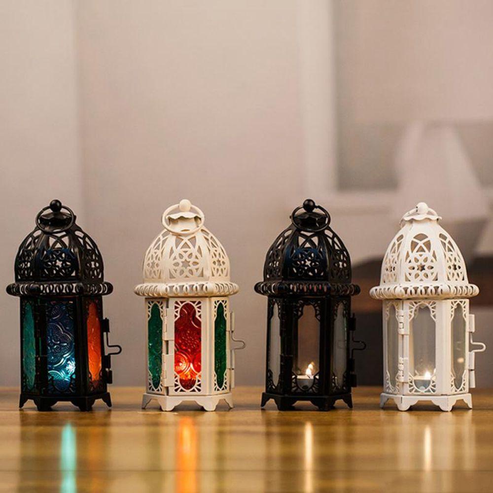 Lồng Kính Sắt Treo Đèn Cầy Kiểu Vintage Châu Âu Sáng Tạo