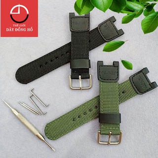 Dây đồng hồ vải dù thay thế cho đồng hồ casio sgw-100 sgw100 tặng tool thay dây