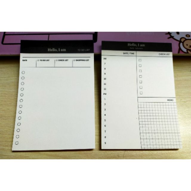 Giấy note check list - to do list