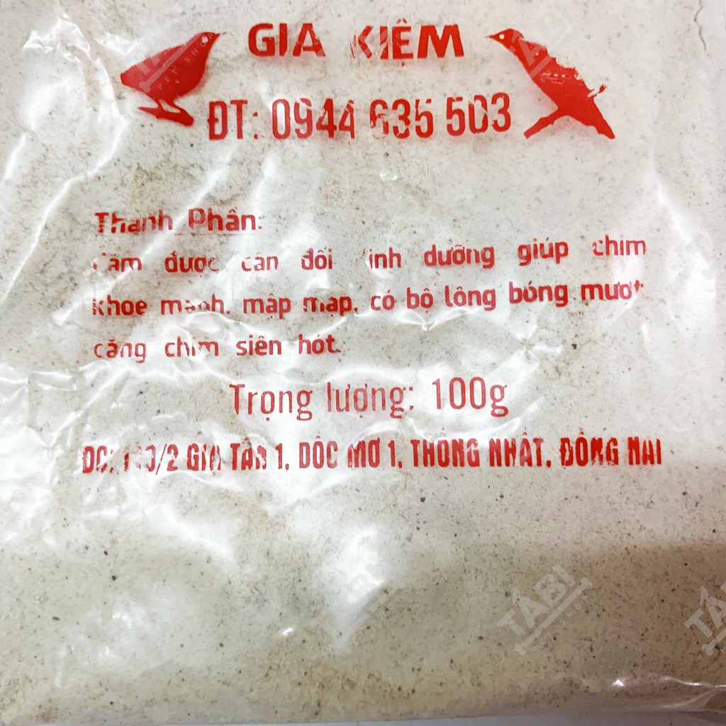 100GR Cám Chim Hút Mật Gia Kiệm (Bột) - Cám Chim Hút Mật Cao Cấp [GIA KIỆM BỘT]