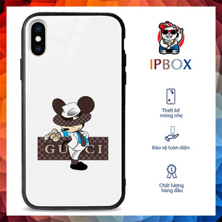 Ốp Iphone 12 In Hình Gucci Mickey IPBOX Cho Iphone 12/11/ProMax/Mini