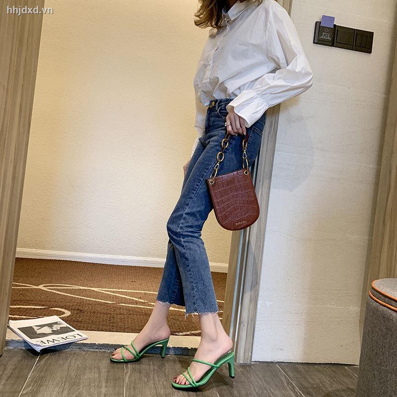 Dép cao gót quai mỏng thời trang hè 2020 cho nữ