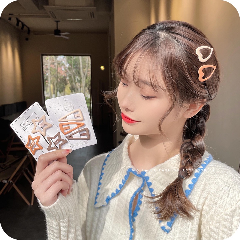 Kẹp Tóc Nhỏ Hình Ngôi Sao Màu Sắc Đáng Yêu Phong Cách Hàn Quốc