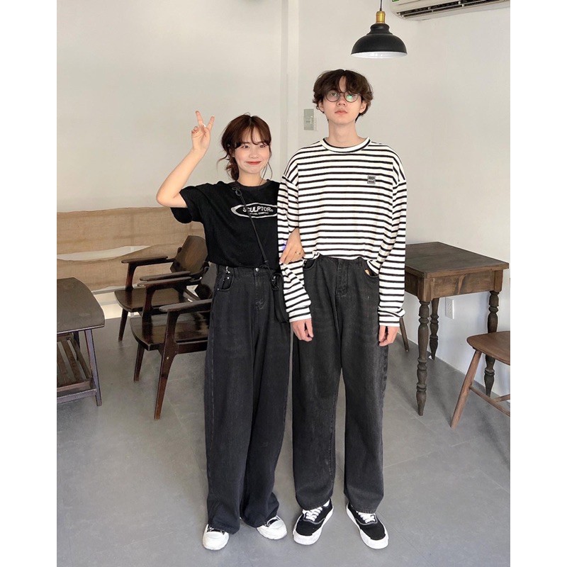 (CÓ SẴN) QUẦN ULZZANG JEANS CÀI EO UNISEX