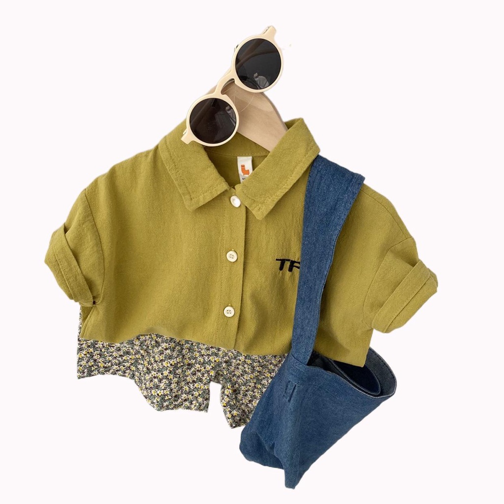 Bộ Áo Thun Cotton Tay Ngắn Và Quần Ngắn Họa Tiết Caro Phong Cách Hàn Quốc Thời Trang Mùa Hè Cho Bé Trai