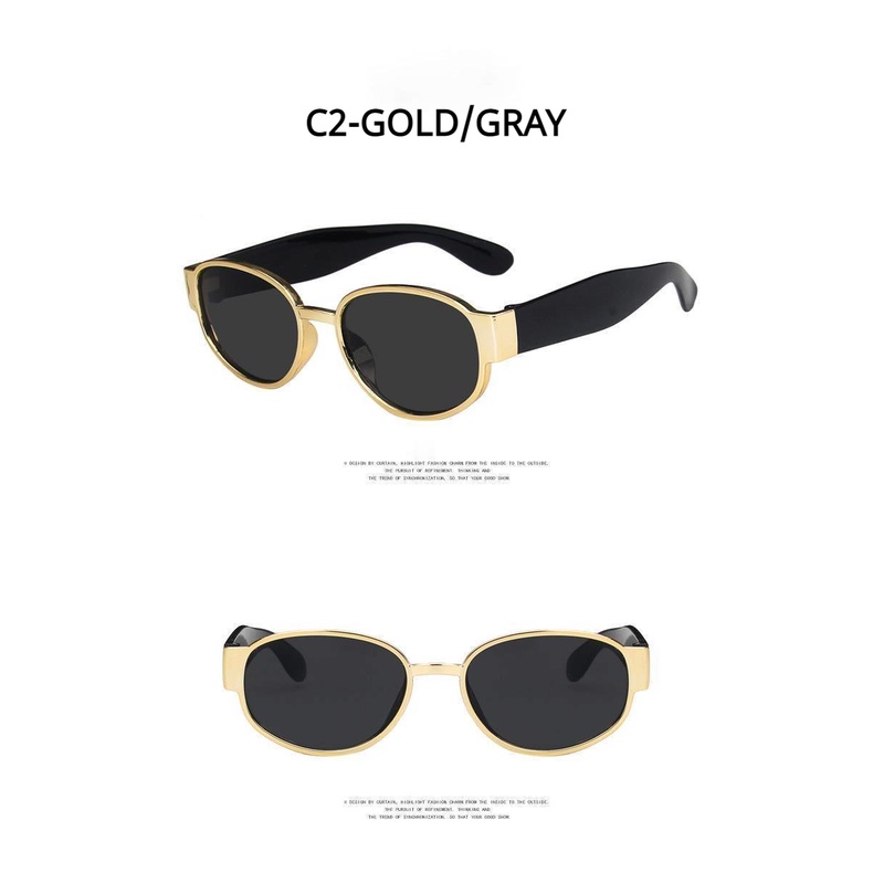 Kính râm thiết kế gọng hình oval phong cách Âu-Mỹ 2021 sành điệu