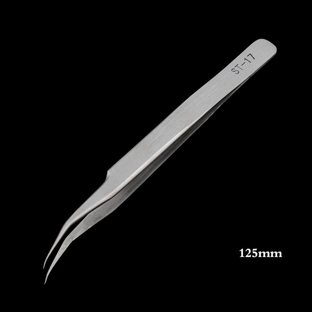 Nhíp đầu nhọn đầu cong bằng thép không gỉ hỗ trợ nối lông mi sửa chữa 1.5mm đa năng tiện lợi