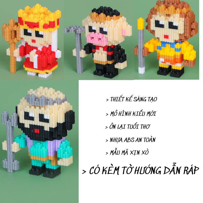 Bộ logo TÂY DU KÝ, trọn bộ 4 thầy trò đường tăng thỉnh kinh theo bộ phim tây du ký