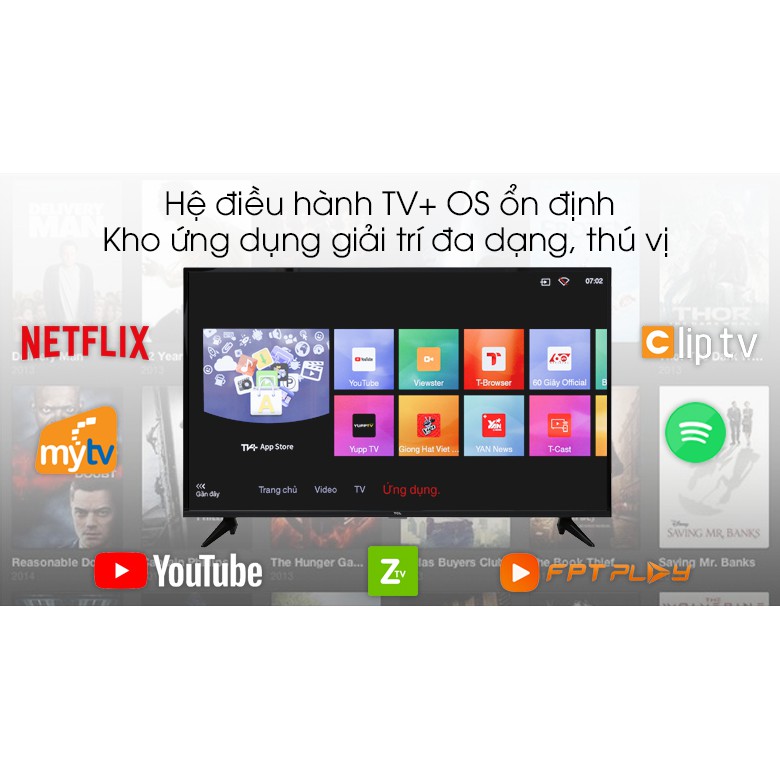 TIVI  TCL 4K 43 inch  L43P65 UF -HÀNG CHÍNH HÃNG