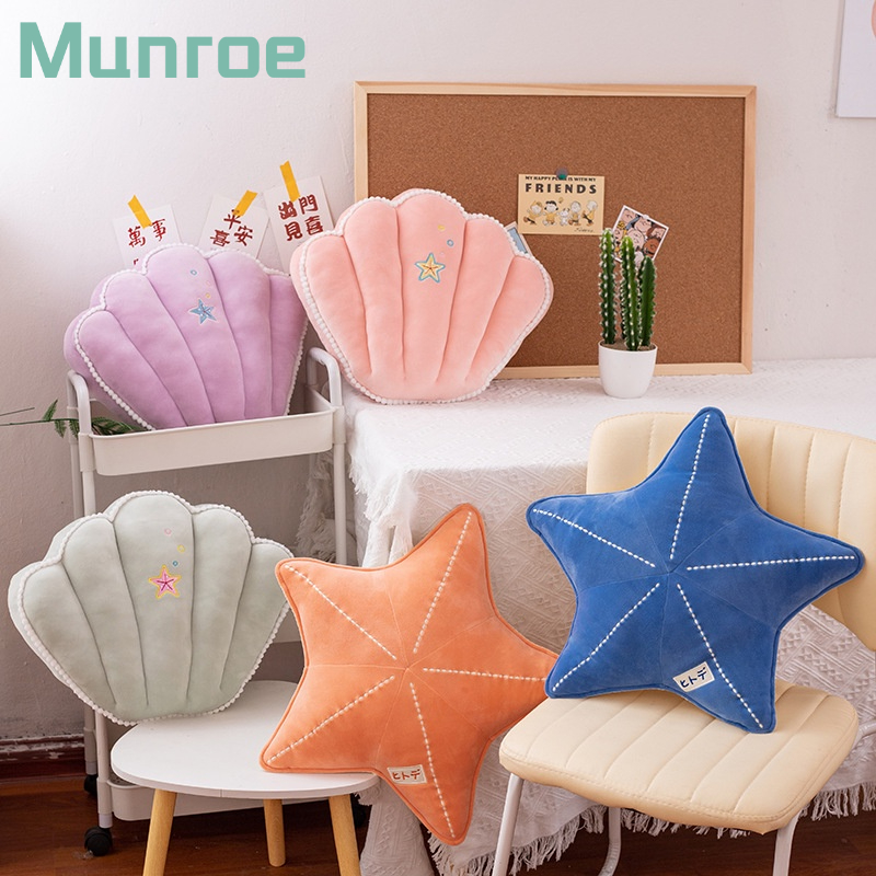 Gối Ôm Hình Vỏ Sò / Sao Biển Bằng Nhung Mềm Mại Xinh Xắn