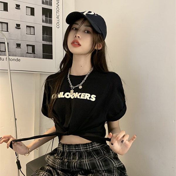 COZOK Áo Thun Croptop Tay Ngắn Thời Trang Cho Nữ