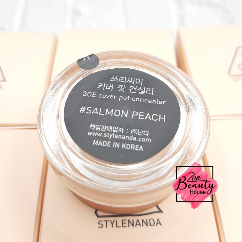 Che khuyết điểm 3CE COVER POT CONCEALER  Màu SALMON PEACH che thâm quầng mắt ( Có Bill) | BigBuy360 - bigbuy360.vn