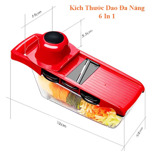 Bộ dụng cụ cắt gọt rau củ quả đa năng 6 in 1