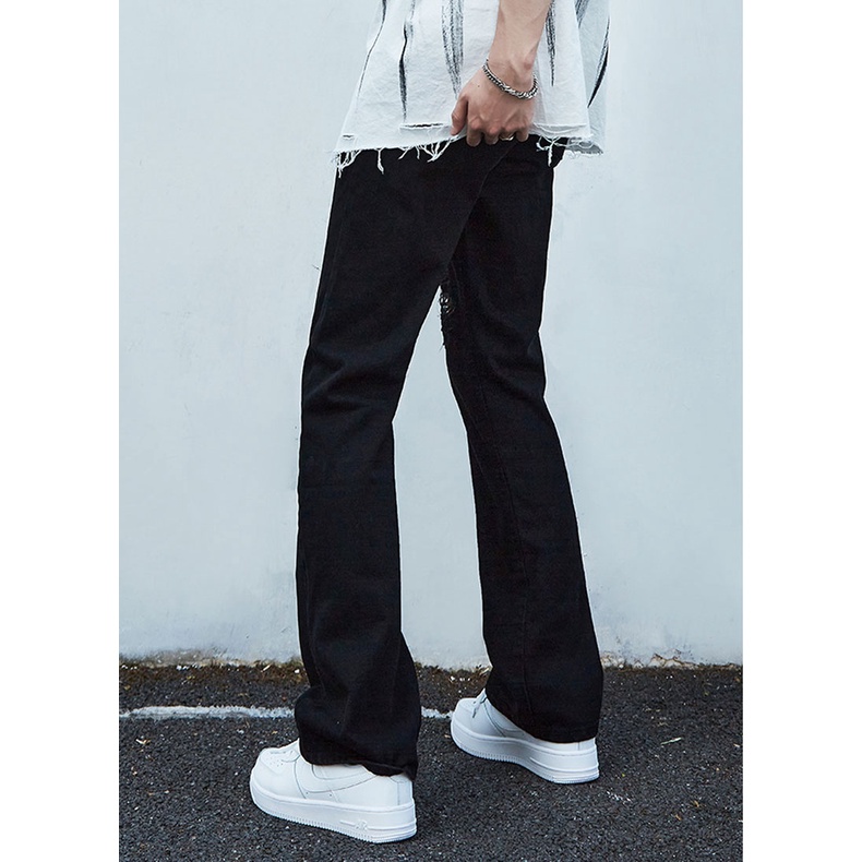 Quần Jean Rách Gối Ôngs Loe | Ripped Flared Jean | BigBuy360 - bigbuy360.vn