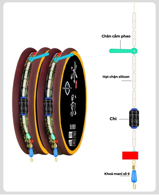 Dây trục câu đài buộc sẵn tàng hình Băng Ảnh chính hãng