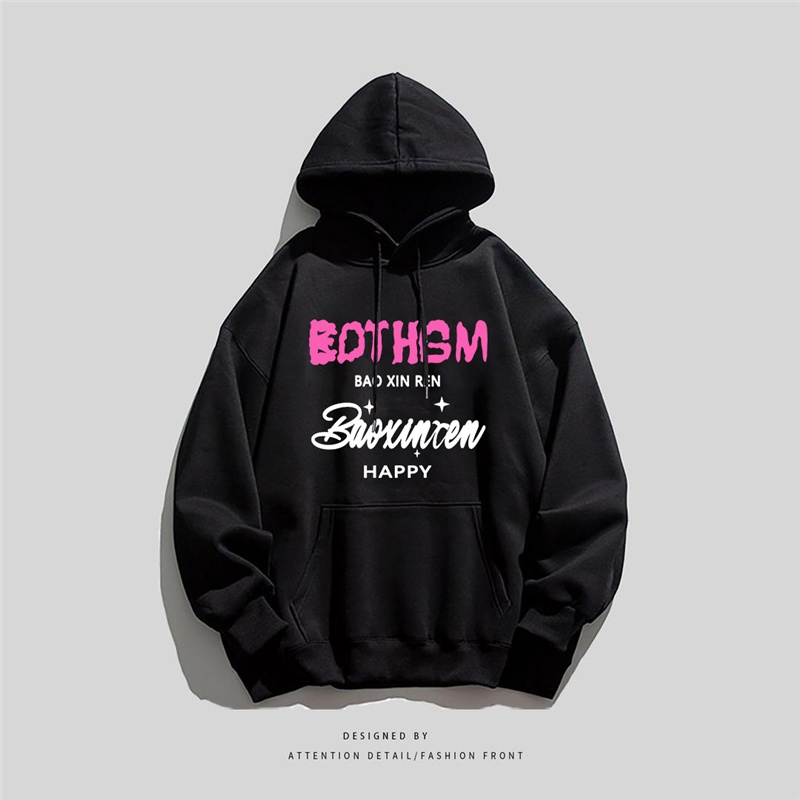 NRVP Áo Khoác Hoodie Tay Dài Dáng Rộng In Họa Tiết Phong Cách Hàn Quốc Dành Cho Nam Nữ
