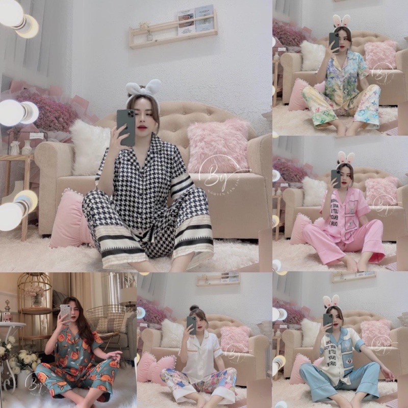 PIZAMA LỤA SATIN CỘC- DÀI SIÊU HOT HIT | BigBuy360 - bigbuy360.vn