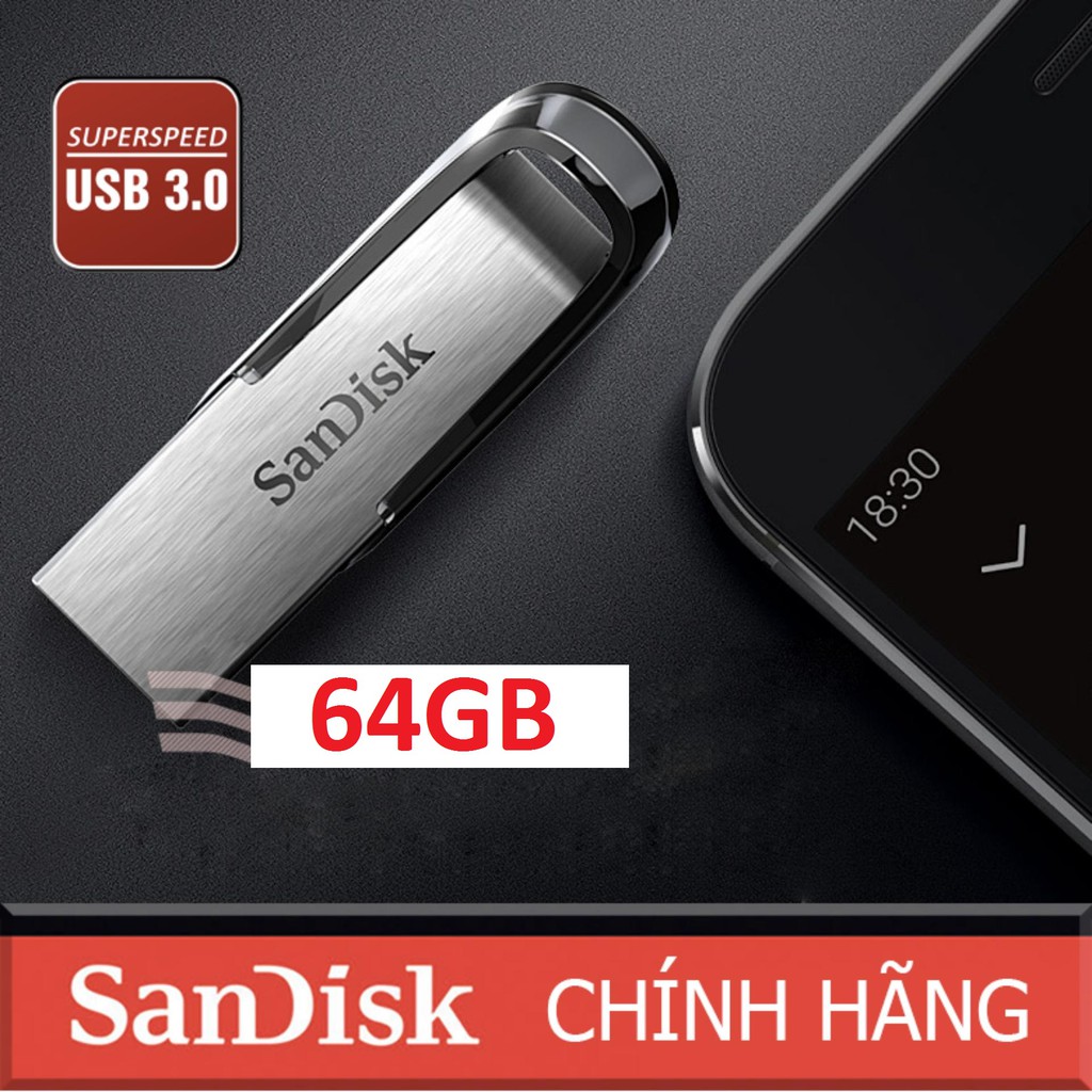 USB 64Gb 3.0 SanDisk Ultra Flair CZ73 - Tốc Độ Cao