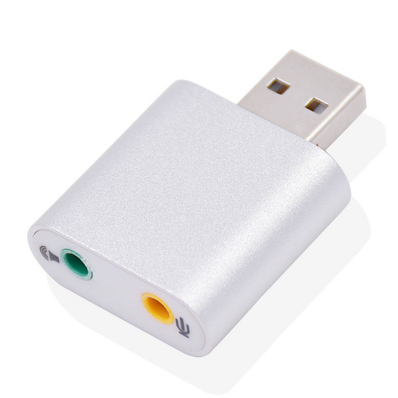 Đầu USB Sound 7.1 card âm thanh 3D vỏ nhôm