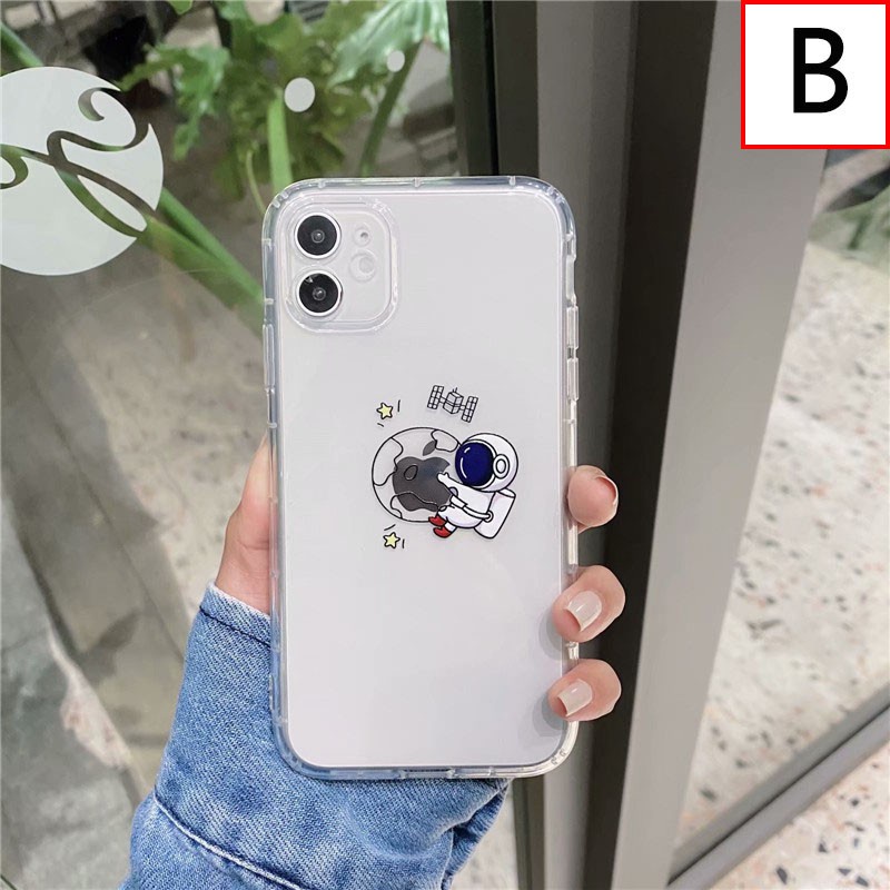 Ốp điện thoại mềm hình phi hành gia mini thích hợp cho iPhone 13/ 12 pro max 8plus xsmax 11 7plus X/ XR/ 13Pro/ 12mini