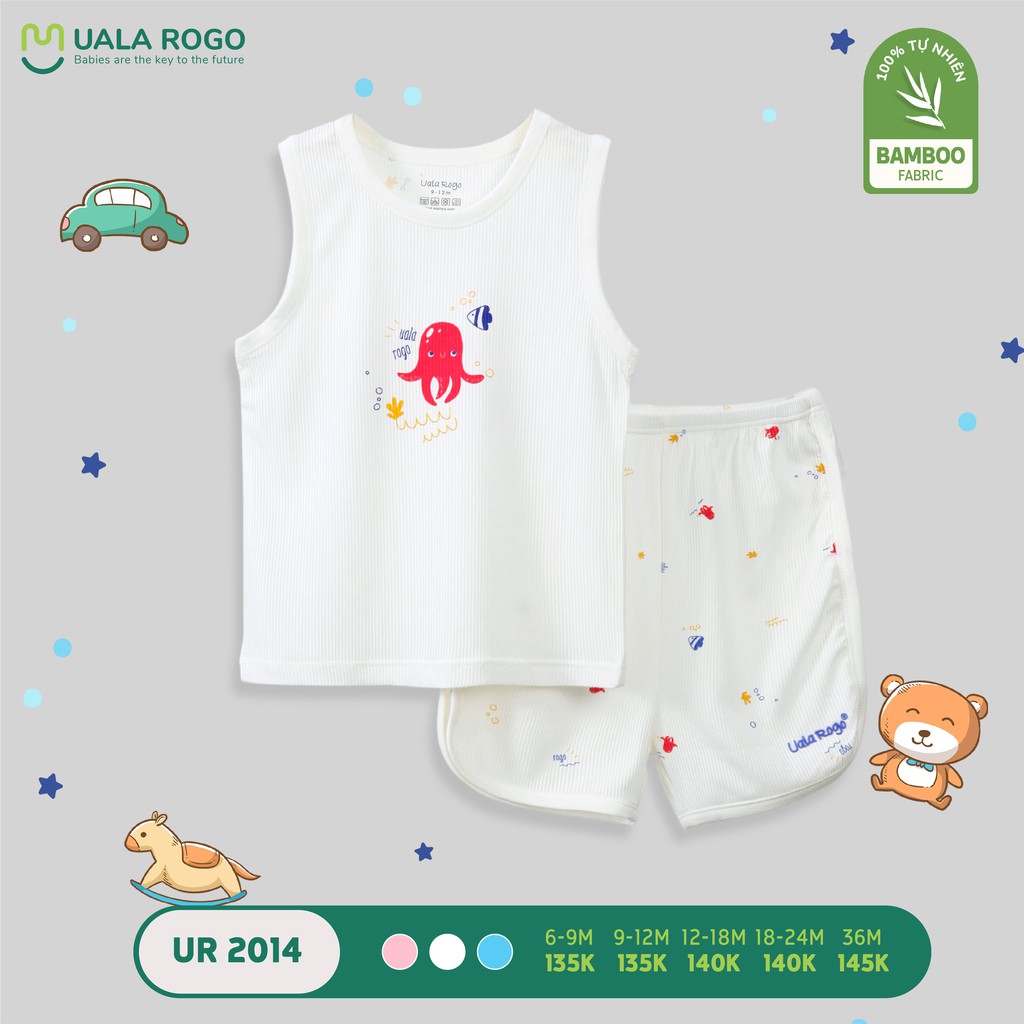 UALAROGO Bộ Quần Áo Ba Lỗ Lotus Cho Bé Trai Và Gái 6-36 Tháng