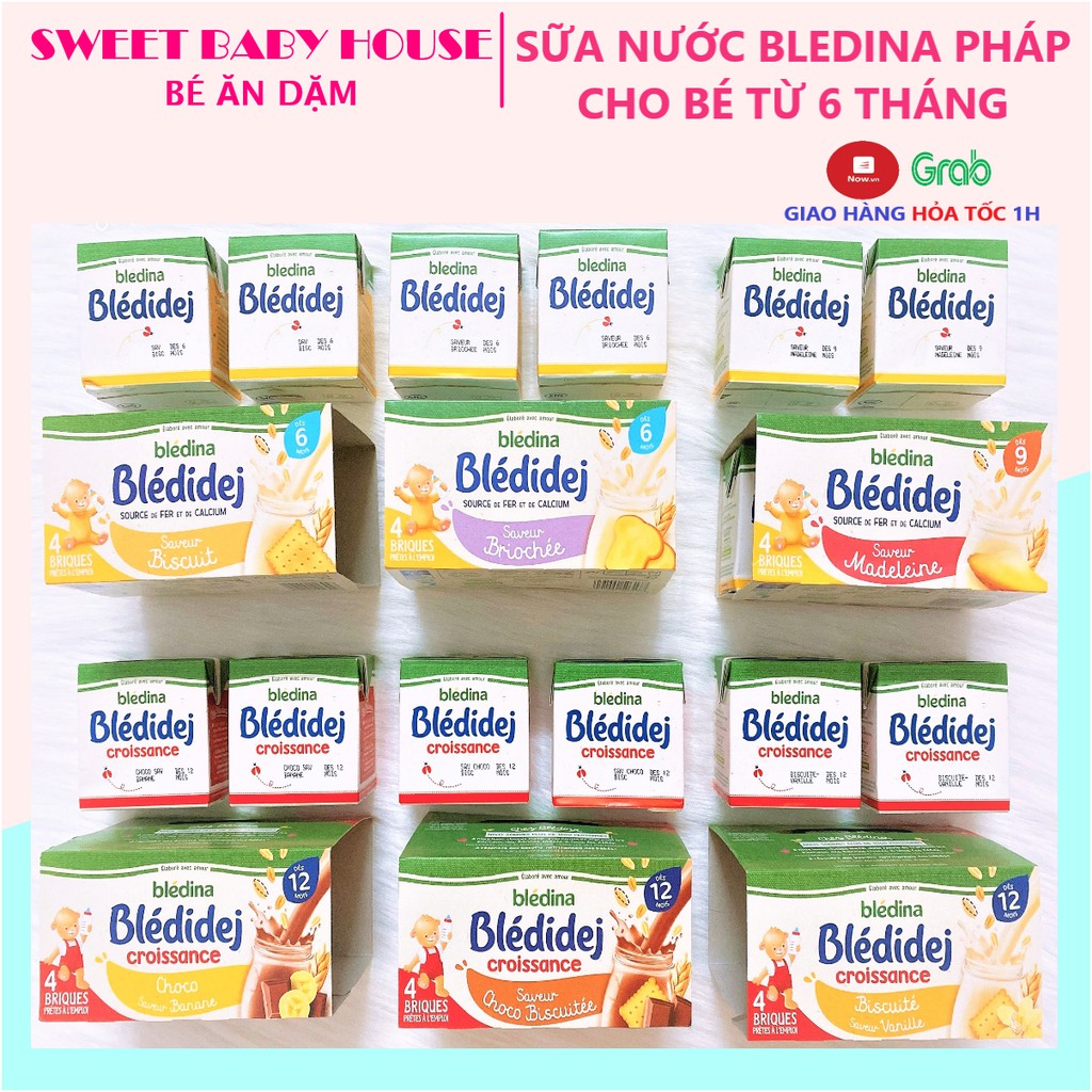 Sữa nước Bledina Pháp 250ml hộp pha sẵn tăng cân cho bé từ 6 tháng. Date 12/21 - Sweet Baby House