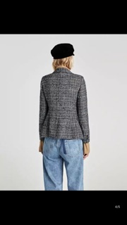 Áo dạ nữ kẻ zara xuất xịn