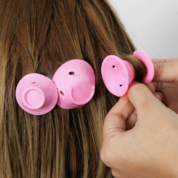 VN COOLMALL 20PCS of pink magic hair reel no clip no hot silicl hair tools