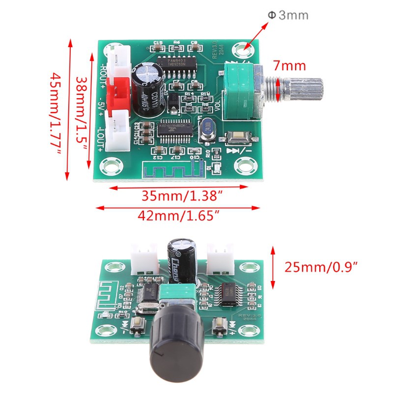 Bảng Mạch Khuếch Đại Âm Thanh Không Dây Bluetooth 5.0 Xh-A158 5Wx2