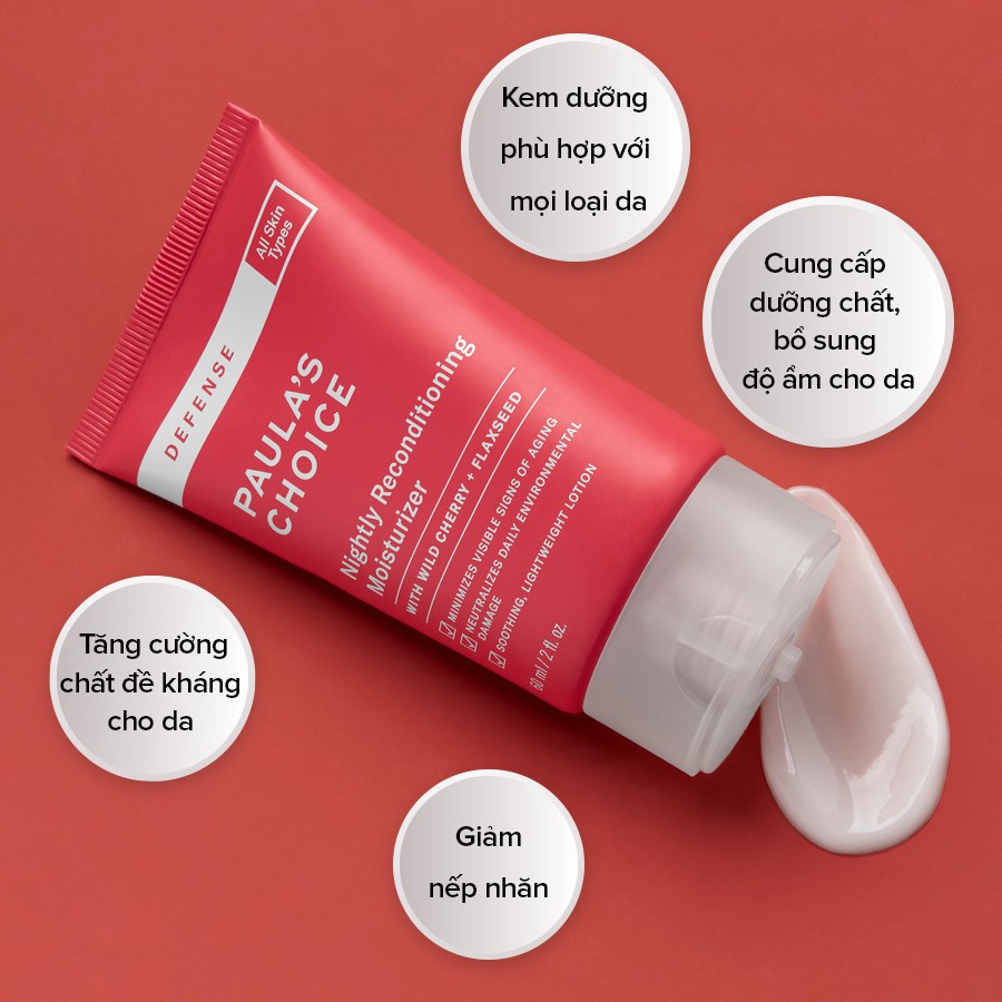 Dưỡng ẩm ban đêm khôi phục vẻ tươi trẻ cho làn da Paula's Choice Defense Nightly Reconditioning Moisturizer 60ml 2220 | BigBuy360 - bigbuy360.vn