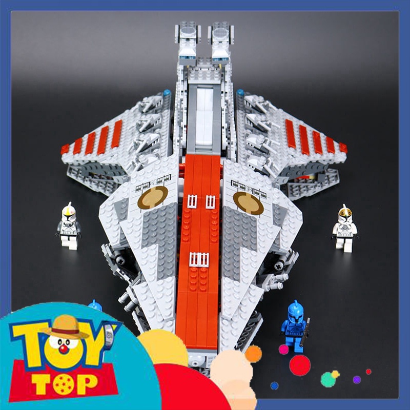 Đồ chơi lắp ráp ghép Star Wars phi thuyền phe cộng hòa tàu vũ trụ Venator tấn công xếp hình Leji 19077