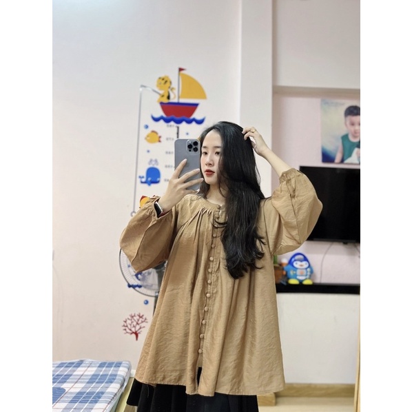 Áo baby dol cúc bọc