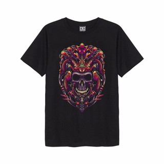 Áo thun Overdose in 3D đầu xương Medusa tím đỏ T0314