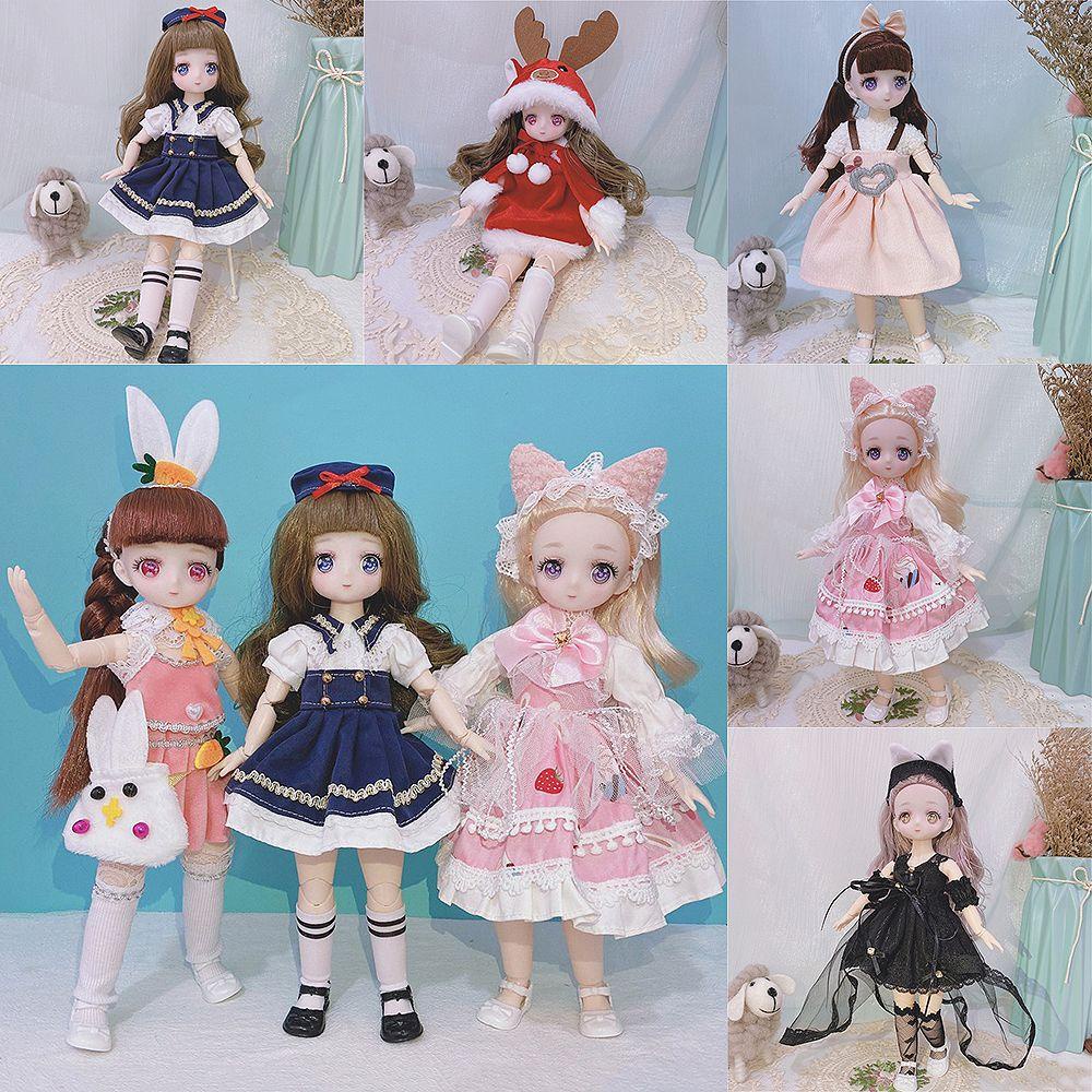 Búp Bê Đồ Chơi Có Khớp Nối Hai Chiều Phong Cách Anime Màu Cầu Vồng Cho Bé Gái