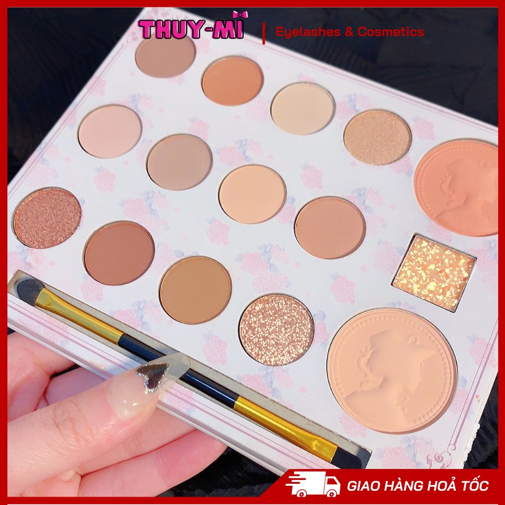 Phấn mắt 15 ô Sunset Beauty nội địa trung