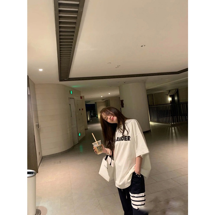 JILSANDER basic round neck simple short-sleeved letter print logo couple loose T-shirt